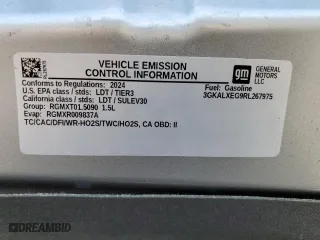 2024 GMC Terrain Denali with VIN 3GKALXEG9RL267975, listed as a Copart auction lot 51266975 with 0 mi miles and Salvage Title. Bid and sale history available at carsss.com. Image 12.