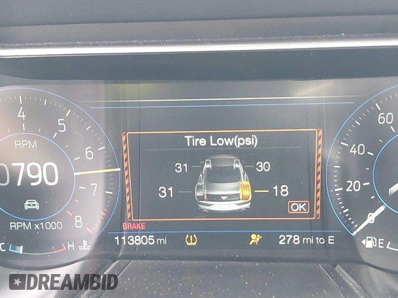 2018 Ford Mustang GT z VIN 1FA6P8CF5J5154590, wystawiony jako IAAI lot #41588857 z przebiegiem 113 805 mil mil oraz . Historia ofert i sprzedaży dostępna na DreamBid. Obrazek 14.