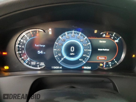 2016 Cadillac CT6 Premium Luxury AWD with VIN 1G6KF5RS6GU165923, listed as a Copart auction lot 77019304 with 119,434 mi miles and Clean Title. Bid and sale history available at DreamBid. Image 9.