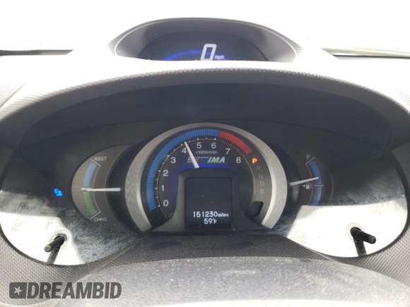 2010 Honda Insight EX with VIN JHMZE2H71AS039108, listed as a Copart auction lot 54557145 with 151,230 mi miles and Salvage title. Bid and sale history available at DreamBid. Image 9.