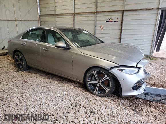 2023 Mercedes-Benz C 300 with VIN W1KAF4GB6PR094334, listed as a Copart auction lot 47819095 with Not Provided miles and Salvage Title. Bid and sale history available at carsss.com. Image 4.
