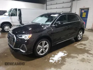 2021 Audi Q3 S line Premium Plus with VIN WA1EECF30M1140070, listed as a Copart auction lot 51533335 with 27,018 mi miles and Salvage Title. Bid and sale history available at carsss.com. Image 1.