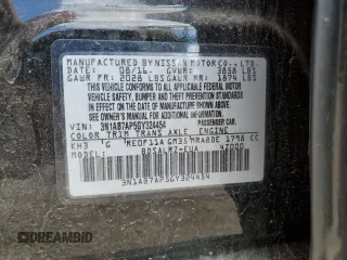2016 Nissan Sentra SV with VIN 3N1AB7AP5GY324454, listed as a Copart auction lot 52357275 with 71,485 mi miles and Salvage Title. Bid and sale history available at DreamBid. Image 13.