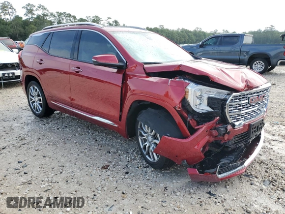 2023 GMC Terrain Denali with VIN 3GKALXEGXPL250390, listed as a Copart auction lot 56064525 with 24,512 mi miles and Salvage title. Bid and sale history available at DreamBid. Image 4.