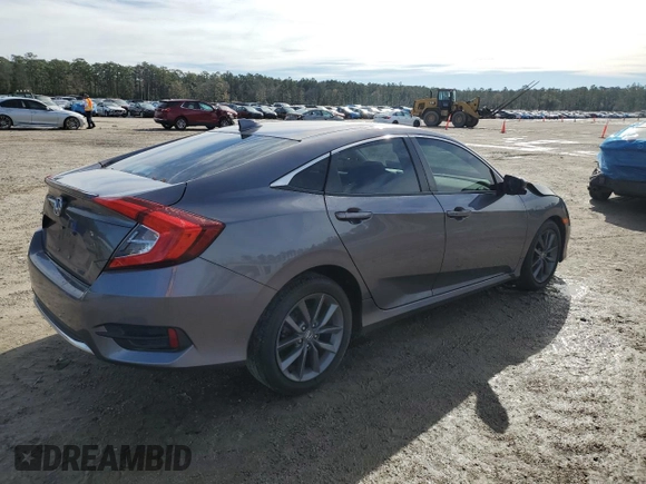 2021 Honda Civic Sedan EX-L with VIN 19XFC1F74ME002424, listed as a Copart auction lot 86898084 with 32,702 mi miles and Salvage Title. Bid and sale history available at carsss.com. Image 3.