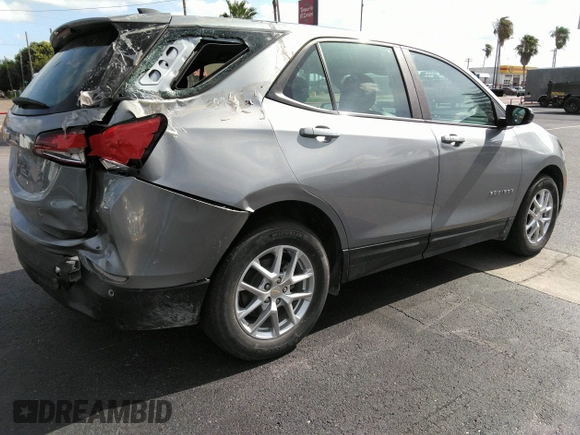 2023 Chevrolet Equinox LS with VIN 3GNAXHEG7PL186404, listed as a IAAI auction lot 42665728 with 41,204 mi miles and . Bid and sale history available at DreamBid. Image 4.