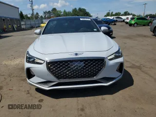 2019 Genesis G70 Advanced with VIN KMTG44LA9KU019674, listed as a Copart auction lot 63004515 with 60,493 mi miles and Salvage title. Bid and sale history available at DreamBid. Image 5.