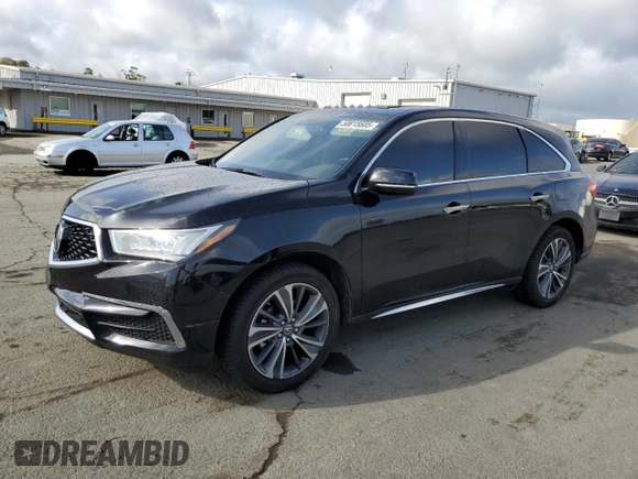 2019 Acura MDX w/Technology Pkg with VIN 5J8YD4H56KL022702, listed as a Copart auction lot 50815605 with 55,138 mi miles and Clean Title. Bid and sale history available at carsss.com. Image 1.