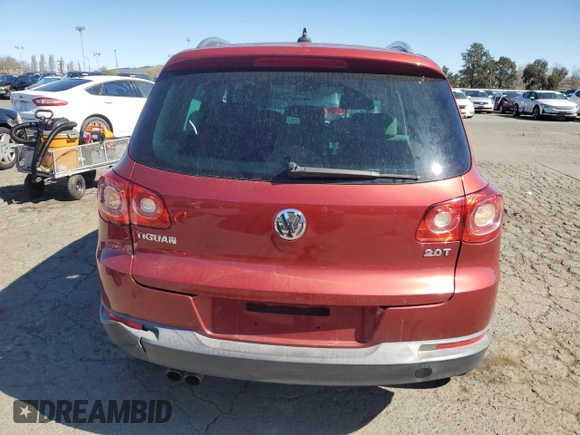 2010 Volkswagen Tiguan with VIN WVGAV9AX4AW003953, listed as a Copart auction lot 48369585 with 108,467 mi miles and Salvage Title. Bid and sale history available at DreamBid. Image 6.