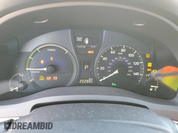 2010 Lexus RX 450h with VIN JTJBC1BA0A2008842, listed as a Copart auction lot 86875184 with 202,885 mi miles and Salvage title. Bid and sale history available at DreamBid. Image 9.