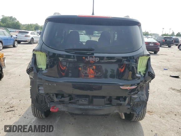 2016 Jeep Renegade Trailhawk with VIN ZACCJBCTXGPC79747, listed as a Copart auction lot 59578285 with 60,718 mi miles and Salvage title. Bid and sale history available at DreamBid. Image 6.