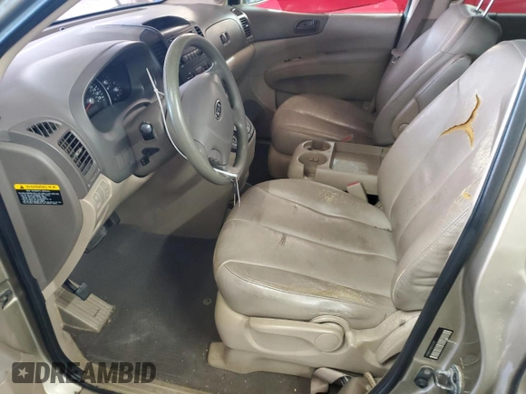 2008 Kia Sedona EX with VIN KNDMB233086202293, listed as a Copart auction lot 86637254 with 185,918 mi miles and Salvage Title. Bid and sale history available at carsss.com. Image 7.