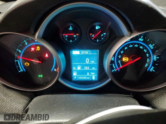 2013 Chevrolet Cruze 1LT with VIN 1G1PC5SB4D7222645, listed as a Copart auction lot 54987835 with 169,286 mi miles and Clean Title. Bid and sale history available at DreamBid. Image 9.