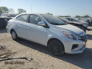 2023 Mitsubishi Mirage ES with VIN ML32FUFJ5PHF05662, listed as a Copart auction lot 53632475 with 21,861 mi miles and Salvage title. Bid and sale history available at DreamBid. Image 4.