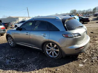 2006 Infiniti FX35 with VIN JNRAS08W96X210684, listed as a Copart auction lot 80438524 with 124,929 mi miles and Salvage Title. Bid and sale history available at carsss.com. Image 2.