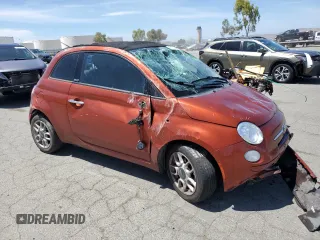 2012 FIAT 500 Pop with VIN 3C3CFFDR8CT260634, listed as a Copart auction lot 57174845 with 106,905 mi miles and Salvage title. Bid and sale history available at DreamBid. Image 4.