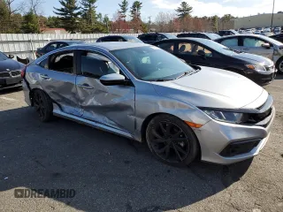 2019 Honda Civic Sport with VIN 2HGFC2F86KH602444, listed as a Copart auction lot 52155755 with 51,477 mi miles and Salvage Title. Bid and sale history available at DreamBid. Image 4.