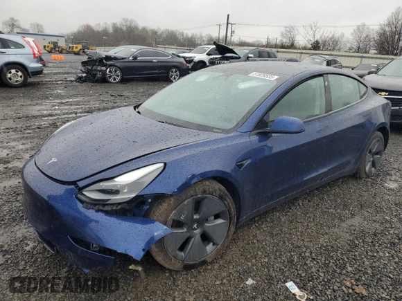 2021 Tesla Model 3 Long Range with VIN 5YJ3E1EB6MF923931, listed as a Copart auction lot 51829505 with 45,389 mi miles and Salvage Title. Bid and sale history available at carsss.com. Image 1.