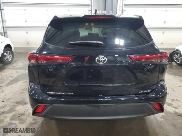 2021 Toyota Highlander L with VIN 5TDBZRBH3MS535784, listed as a Copart auction lot 44728705 with 37,741 mi miles and Non Repairable. Bid and sale history available at carsss.com. Image 6.