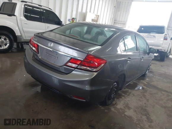2014 Honda Civic Sedan LX with VIN 19XFB2F53EE044723, listed as a IAAI auction lot 41727499 with 233,635 mi miles. Bid and sale history available at carsss.com. Image 4.