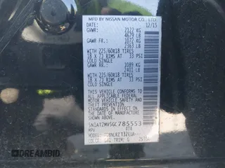 2016 Nissan Rogue SL with VIN 5N1AT2MV5GC785553, listed as a IAAI auction lot 42022397 with 181,026 mi miles and . Bid and sale history available at DreamBid. Image 9.