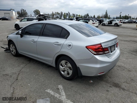 2015 Honda Civic Sedan LX with VIN 2HGFB2F51FH544547, listed as a Copart auction lot 43804025 with 152,928 mi miles and Salvage Title. Bid and sale history available at carsss.com. Image 2.