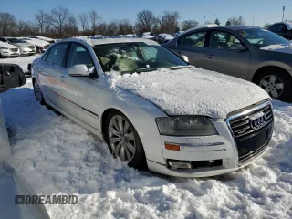 2008 Audi A8 L 4.2L with VIN WAUMV94E18N008231, listed as a Copart auction lot 44801515 with 0 mi miles and Salvage Title. Bid and sale history available at carsss.com. Image 4.