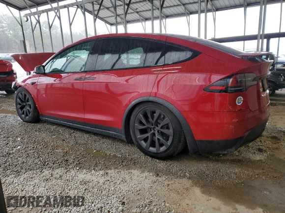 2023 Tesla Model X with VIN 7SAXCBE52PF365140, listed as a Copart auction lot 44564965 with 27,107 mi miles and Salvage Title. Bid and sale history available at DreamBid. Image 2.