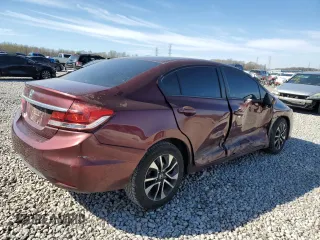 2014 Honda Civic Sedan EX with VIN 19XFB2F81EE080629, listed as a Copart auction lot 49690205 with 105,114 mi miles and Salvage Title. Bid and sale history available at carsss.com. Image 3.