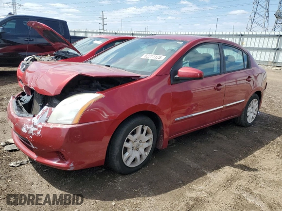 2010 Nissan Sentra S with VIN 3N1AB6AP8AL671968, listed as a Copart auction lot 52311125 with 129,789 mi miles and Salvage Title. Bid and sale history available at carsss.com. Image 1.