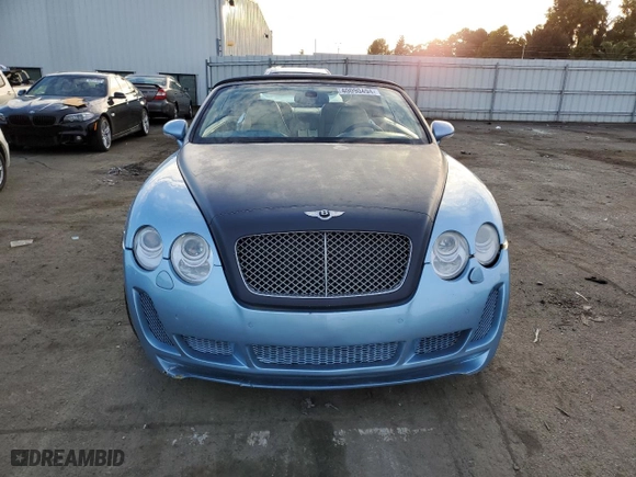 2007 Bentley Continental GT with VIN SCBDR33W27C043503, listed as a Copart auction lot 40090494 with 0 mi miles. Bid and sale history available at carsss.com. Image 5.
