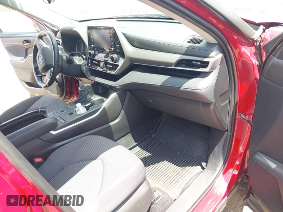 2021 Toyota Highlander L with VIN 5TDBZRBH8MS529396, listed as a IAAI auction lot 42708605 with 49,455 mi miles and . Bid and sale history available at DreamBid. Image 5.