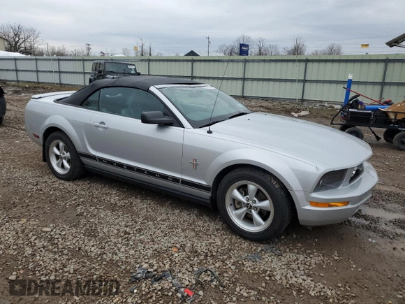 2007 Ford Mustang Deluxe with VIN 1ZVHT84N775223032, listed as a Copart auction lot 52597025 with 78,121 mi miles and Salvage Title. Bid and sale history available at carsss.com. Image 4.