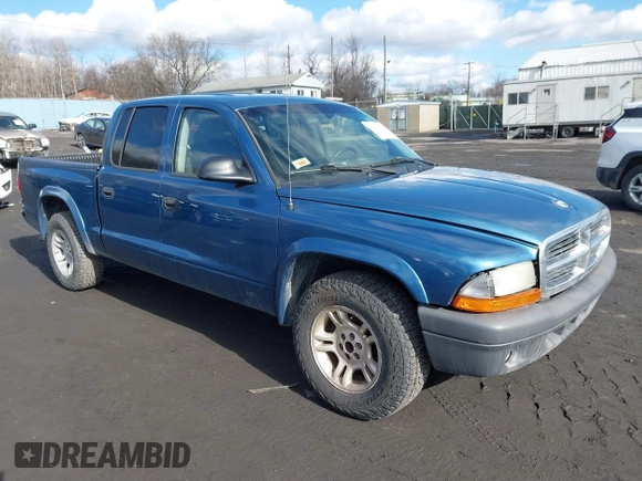 2004 Dodge Dakota Sport with VIN 1D7HL38K84S573410, listed as a IAAI auction lot 41495481 with 218,866 mi miles. Bid and sale history available at carsss.com. Image 1.