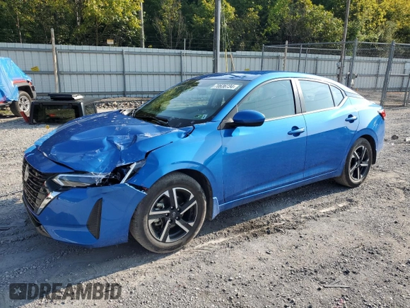 2024 Nissan Sentra SV with VIN 3N1AB8CV4RY265045, listed as a Copart auction lot 70636734 with 5,232 mi miles and Salvage Title. Bid and sale history available at carsss.com. Image 1.