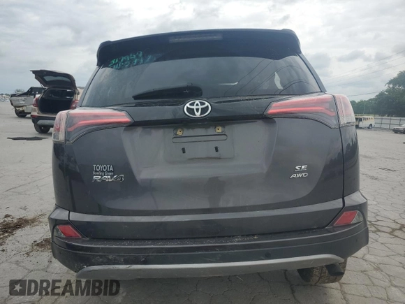 2017 Toyota RAV4 SE with VIN 2T3JFREVXHW608093, listed as a Copart auction lot 57396445 with 46,835 mi miles and Salvage title. Bid and sale history available at DreamBid. Image 6.