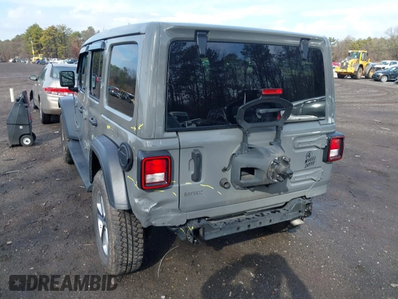 2021 Jeep Wrangler Unlimited Willys Sport with VIN 1C4HJXDGXMW767633, listed as a IAAI auction lot 41700168 with 37,994 mi miles and . Bid and sale history available at DreamBid. Image 6.