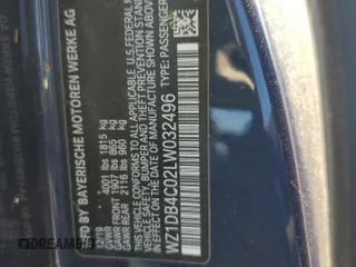 2020 Toyota GR Supra 3.0 with VIN WZ1DB4C02LW032496, listed as a Copart auction lot 60150484 with 0 mi miles and Salvage Title. Bid and sale history available at carsss.com. Image 14.