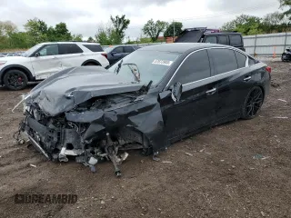 2015 Infiniti Q50 z VIN JN1BV7ARXFM399570, wystawiony jako Copart lot #57673905 z przebiegiem 126 841 mil mil oraz Szkoda całkowita • Salvage title. Historia ofert i sprzedaży dostępna na DreamBid. Obrazek 1.