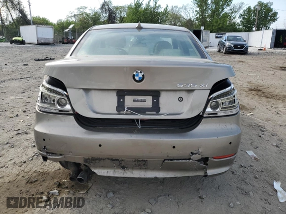 2008 BMW 5 Series 535xi with VIN WBANV93518CZ65377, listed as a Copart auction lot 54707605 with 197,653 mi miles and Clean Title. Bid and sale history available at carsss.com. Image 6.