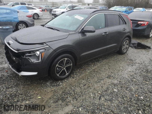 2023 Kia Niro LX with VIN KNDCP3LE7P5098748, listed as a Copart auction lot 45603995 with 23,255 mi miles and Salvage Title. Bid and sale history available at carsss.com. Image 1.