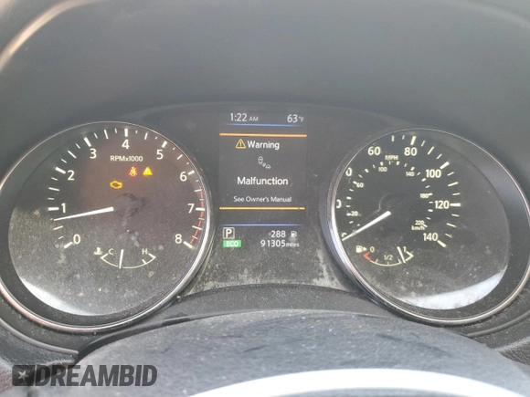 2019 Nissan Rogue SV with VIN KNMAT2MT0KP525548, listed as a Copart auction lot 49007295 with 91,305 mi miles and Non Repairable. Bid and sale history available at DreamBid. Image 9.