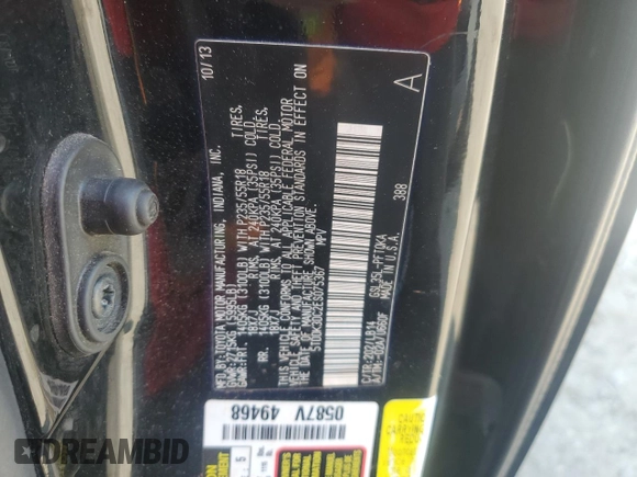 2014 Toyota Sienna Limited z VIN 5TDDK3DC2ES075367, wystawiony jako Copart lot #54010085 z przebiegiem 148 312 mil mil oraz Szkoda całkowita • Salvage title. Historia ofert i sprzedaży dostępna na DreamBid. Obrazek 13.
