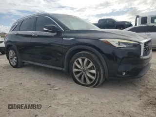 2019 Infiniti QX50 LUXE with VIN 3PCAJ5M17KF122876, listed as a Copart auction lot 52602035 with 95,387 mi miles and Salvage Title. Bid and sale history available at carsss.com. Image 4.