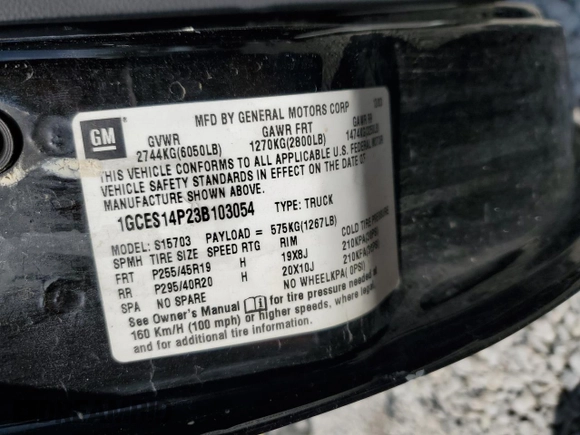 2003 Chevrolet SSR LS z VIN 1GCES14P23B103054, wystawiony jako Copart lot #50783055 z przebiegiem 94 611 mil mil oraz Szkoda całkowita • Salvage title. Historia ofert i sprzedaży dostępna na DreamBid. Obrazek 14.