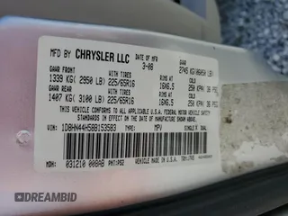 2008 Dodge Grand Caravan SE with VIN 1D8HN44H58B153583, listed as a Copart auction lot 51406255 with 205,456 mi miles and Salvage Title. Bid and sale history available at DreamBid. Image 13.