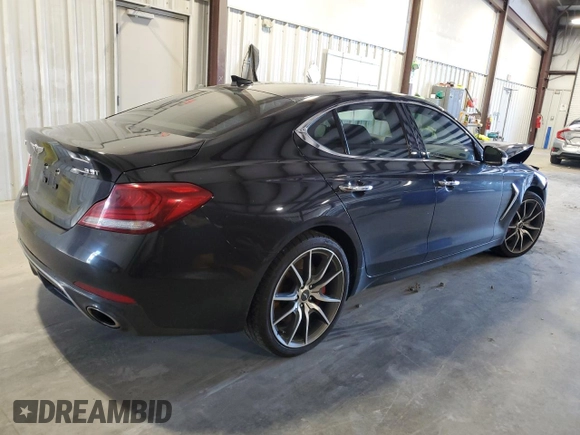 2019 Genesis G70 Advanced with VIN KMTG54LE3KU037703, listed as a Copart auction lot 50238845 with 100,022 mi miles and Salvage title. Bid and sale history available at DreamBid. Image 3.