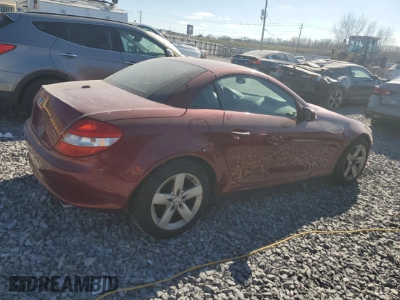 2007 Mercedes-Benz SLK-Class 3.0L with VIN WDBWK54F17F141102, listed as a Copart auction lot 46581855 with 0 mi miles and Salvage Title. Bid and sale history available at carsss.com. Image 3.
