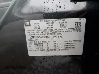 2010 GMC Terrain SLE-2 с VIN 2CTFLEEY5A6389051, выставлен на аукционе Copart как лот 51975085 с пробегом 130 590 миль миль и Списание • Salvage title. История ставок и продаж доступна на DreamBid. Изображение 13.