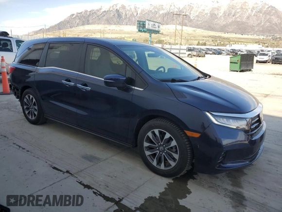 2022 Honda Odyssey EX-L z VIN 5FNRL6H71NB061658, wystawiony jako Copart lot #52260775 z przebiegiem 28 494 mil mil oraz Szkoda całkowita • Salvage title. Historia ofert i sprzedaży dostępna na DreamBid. Obrazek 4.
